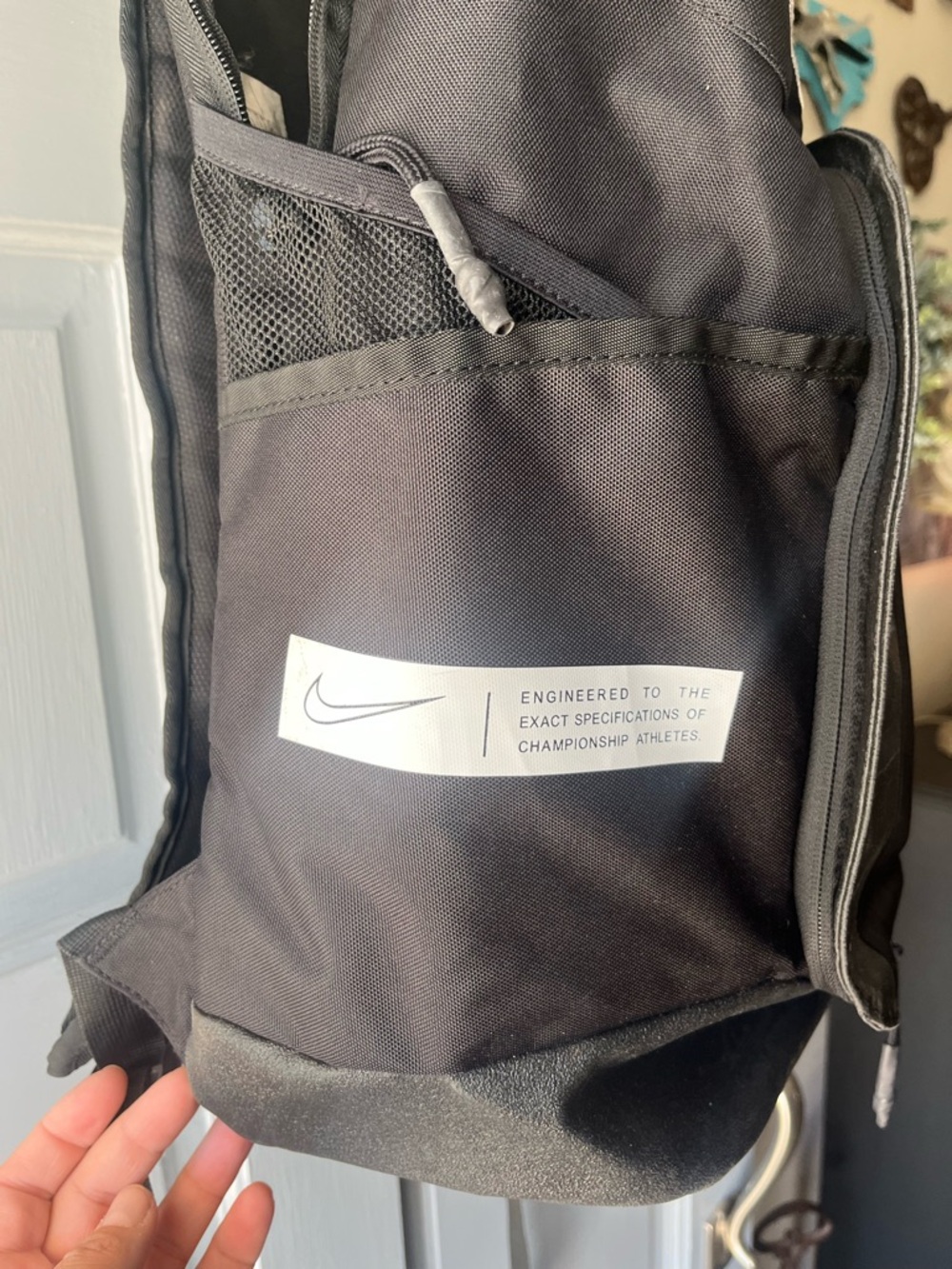 Nike Elite Pro Basketball Backpack Black White 32L Bag BA6164 Gym School Sports - Picture 5 of 16